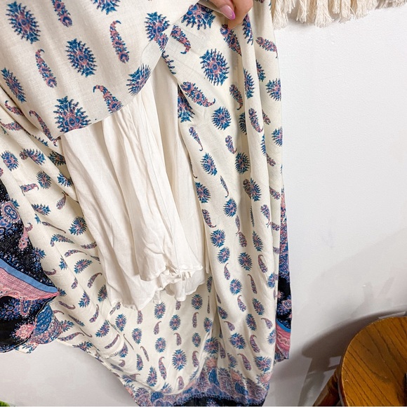 Lulu's Learn To Fly Cutout Boho Printed Flowy Maxi Dress Size Medium - Picture 11 of 15